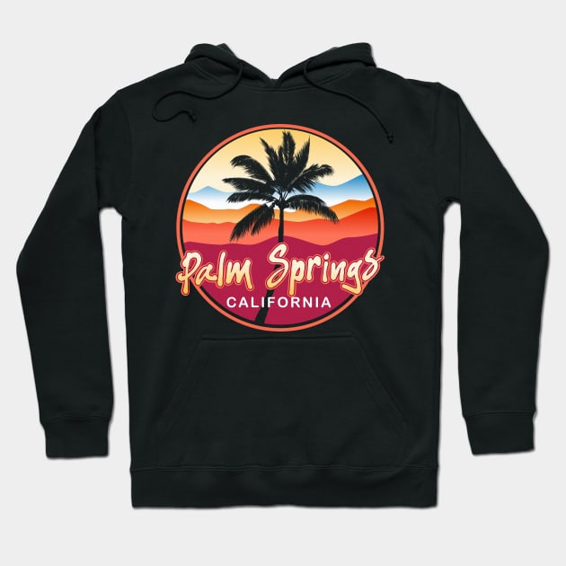 Palm Springs California Sunset Vacation Holiday Gift Hoodie by PnJ